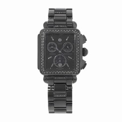 Michele Deco MWW06A000774 Steel PVD Coated & Black Diamonds Quartz Ladies Watch