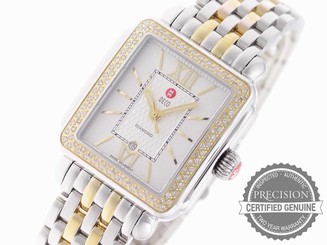 MICHELE DECO LADIES QUARTZ YELLOW GOLD DIAMOND BEZEL MW06T01C5966 MWW06T000061