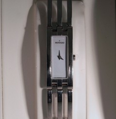 Ladies MOVADO ESPERANZA White MOP Dial St Steel Swiss Quartz Watch