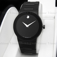 Men's Movado SAFIRO PVD Ceramic Black Oynx Sapphire Dial Swiss Watch 0605899