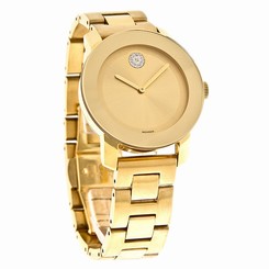 Movado Bold Ladies Champagne Dial Swiss Quartz Watch 3600104 885997044592
