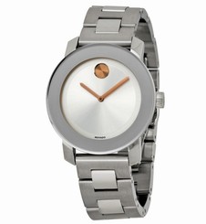 Movado Bold 3600084 Silver Dial Stainless Steel Women's Watch
