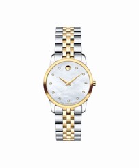Fake AAA MOVADO Museum Stainless Steel Diamond Women`s Watch - 0606613 Watch