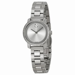 Movado 3600214 Womens Silver Dial Analog Quartz Watch with Stainless Steel Strap