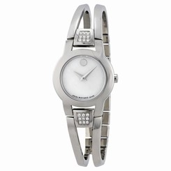 Movado 0606617 Womens Mop Dial Analog Quartz Watch with Stainless Steel Strap 885997052184