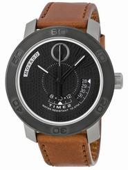 Movado Bold 46mm Men's Black Dial Steel/Leather Quartz Watch 3600361