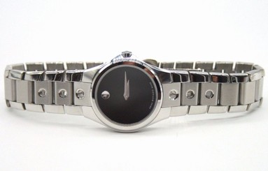 Ladies Movado Valeto Museum Stainless Steel Watch 25mm NEVER BEEN USED VERYCLEAN