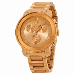 BRAND NEW MOVADO BOLD 3600210 ROSE GOLD CHRONOGRAPH DEPLOY CLASP WOMEN'S WATCH