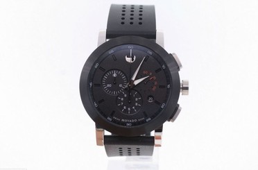 Mens Movado 0606545 MUSEUM SPORT Black Rubber Strap Chronograph Watch