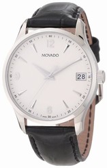 Movado Circa Black Leather Men's Watch 0606569 885997038249