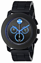 Movado Bold Black and Blue Chronograph Men's Watch 3600101 885997039246