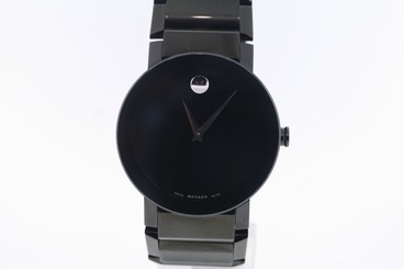 Men's Movado 0606307 SAPPHIRE Black PVD Stainless Steel Black Dial Watch