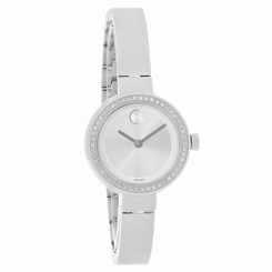 Movado Bold Series Ladies Silver Dial Diamond Swiss Quartz Watch 3600321