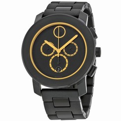MOVADO MEN'S BLACK POLYURETHANE BAND STEEL CASE SWISS QUARTZ WATCH 3600275