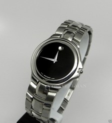 Men's Authentic Swiss Movado Exclusive Watch Stainless Steel Black Museum Dial