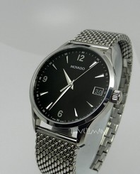 Mens Authentic Swiss Movado Circa 0606802 Stainless Mesh Strap Band Quartz Watch