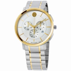 Movado Silver Dial Two-Tone Stainless Steel Men's Watch 0606887