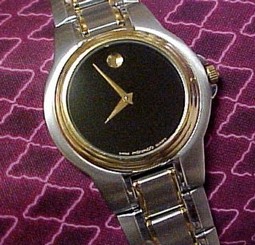 MOVADO 1881 STAINLESS STEEL & GOLD 2 T0NE MUSEUM DIAL GENTS WRIST WATCH