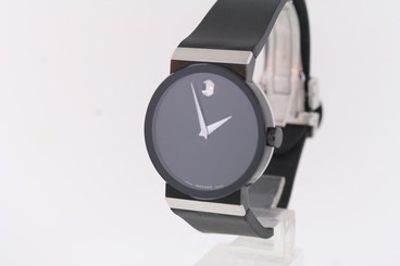 Ladies Movado 0606269 SAPPHIRE SYNERGY Stainless Steel Black Rubber Strap Watch