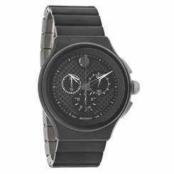 Movado Mens Black Ceramic Swiss Chronograph Quartz Watch 0606929