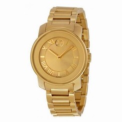 Movado Bold Women's Gold-Tone Dial Steel Bracelet & Case Quartz Watch 3600323