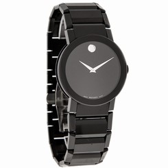 Movado Sapphire Black Tuxedo Bracelet Mens Swiss Quartz Watch 0606307 775924769448