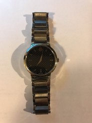 MOVADO MEN'S GRAVITY STAINLESS STEEL CARBON FIBER WATCH * Used *0606838