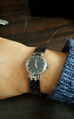 Women's Ladies Movado Faceto Authentic Diamond Bezel Watch 84 A1 1845 S