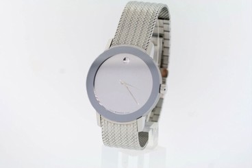 Men's Movado 0605970 CONCEPT 60 Sapphire Silver Mirror Dial Watch