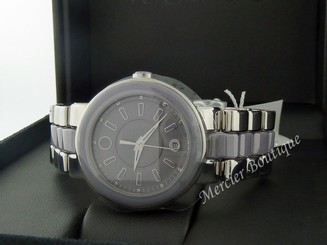 NEW Movado Cerena Grey Dial Smoky Lilac Ceramic & Steel Women's Watch 0606553