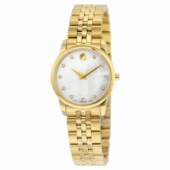 Movado 0606998 Womens White Mop Dial Analog Quartz Watch