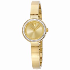 Movado Bold Gold Dial Yellow Gold-Plated Ladies Watch 3600322
