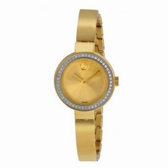 Movado Bold Women's Gold-Tone Dial Steel Bracelet & Case Quartz Watch 3600322