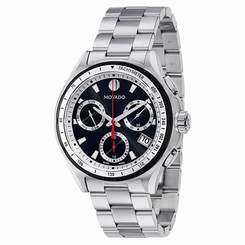 MOVADO 2600133 CHRONO 800 SILVER/BLACK DIAL STAINLESS STEEL SWISS MOVEMENT!