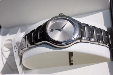 Movado S.E. Sports Edition 0605792 Watch Steel Silver Crystal NEW IN BOX