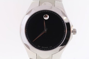 Men's Movado 0606378 LUNO SPORT Stainless Steel Black Dial Watch