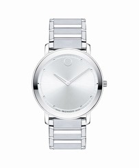 Movado Sapphire 0606881 Quartz Silver Dial Stainless Steel Mens Watch