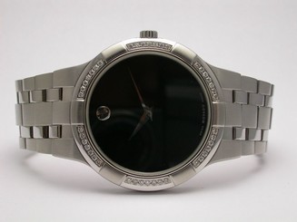 MOVADO 605984 METIO STAINLESS STEEL DIAMOND-SET BEZEL AUTOMATIC MENS WATCH