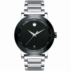 Movado Museum Sport Mens Black Dial SS Swiss Quartz Watch 0606604