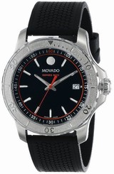 Movado 2600108 Men's 'Series 800' Swiss Stainless Steel Black Dial Watch !
