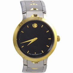 Movado Luno Sport Men's Watch Stainless Steel Black Dial 0607043