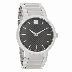 Movado Gravity Series Mens Black Carbon Dial Swiss Quartz Watch 0606838