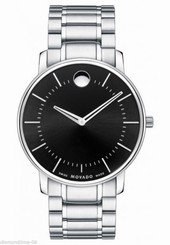 NEW MOVADO TC BLACK DIAL STAINLESS STEEL BLACK DIAL MEN'S WATCH 0606687