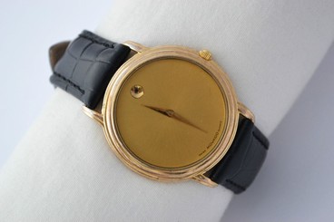 Vintage Movado Gold Plated Mens Dress Quartz Watch 947