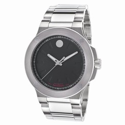 Movado Se Extreme 0606700 Mens Black Dial Watch with Stainless Steel Strap