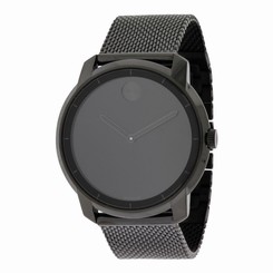 Movado Bold Men's & Women's 44mm Black Steel Bracelet & Case Watch 3600261