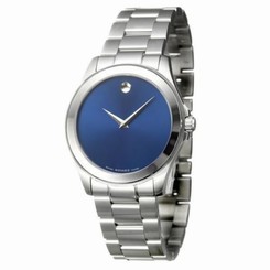 NWT Men's Movado Watch Blue Dial Stainless Steel Bracelet Warranty Included $995