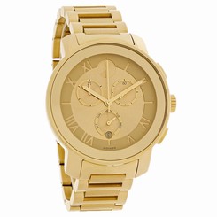 Movado Bold Chronograph 3600209 Gold Dial Yellow Gold Ion Plated Stainless Steel