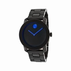 Movado Men's 42mm Black Plastic Stainless Steel Case Quartz Watch 3600099