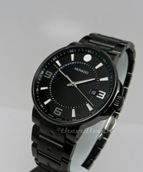Mens Authentic Swiss Made Movado Pilot 0606809 Black PVD Ion Watch 40 Millimeter